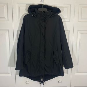 EVERLAST womens black hooded winter wind & water resistant jacket LARGE